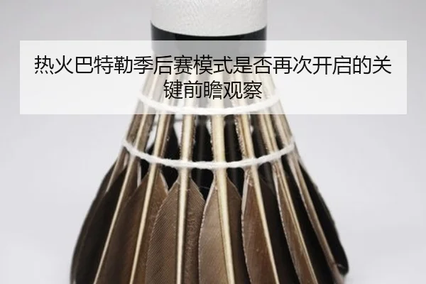 热火巴特勒季后赛模式是否再次开启的关键前瞻观察